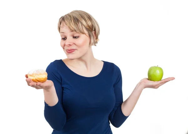 ¿Donut? ¿Apple? Donut. ! — Foto de Stock