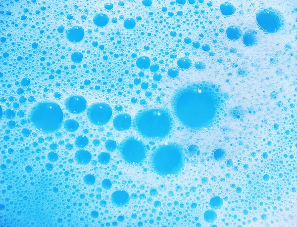 Abstract Soap Bubbles Blue Water — Stockfoto