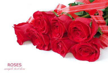 Gül çiçek demet izole üzerinde beyaz arka plan