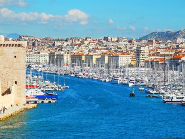 Marsilya, Fransa 'da liman. Üst Görünüm