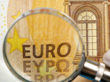 Büyüteç kağıt para, finans ve döviz teftişi