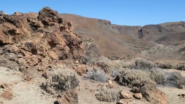 Parc National Teide Roque Cinchado Formation Rocheuse Unique Avec Célèbre — Video