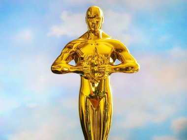 Altın Metal Adam heykeli