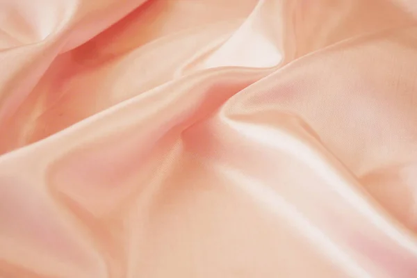 Světle Růžová Textura Tkaniny Hedvábné Pozadí Povrch Detailní Záběr — Stock fotografie