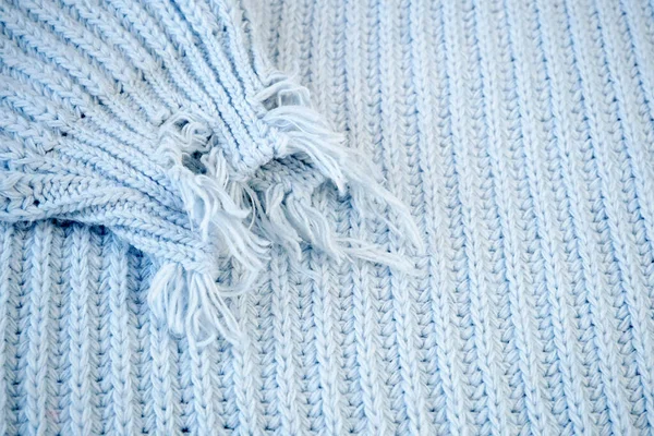 ニットウール生地の詳細 繊維の背景 ウールのテクスチャの背景 ニットウール生地 毛深いふわふわの繊維 — ストック写真