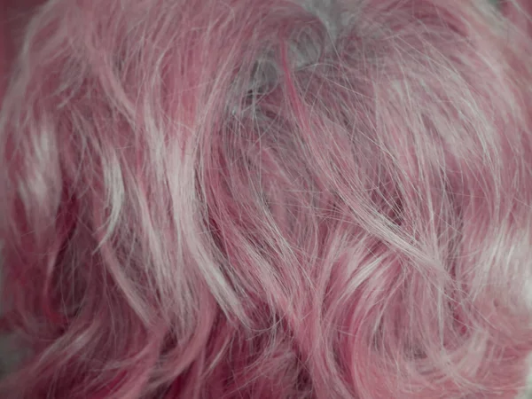 pink hair closeup background, woman hair texture, macro