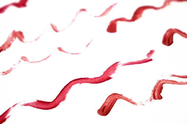 Lápiz Labial Líquido Sobre Fondo Blanco Lápiz Labial Líquido Rojo — Foto de Stock