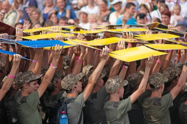 Militära Soldater Parad Soldat Uppställning Utomhus — Stockfoto