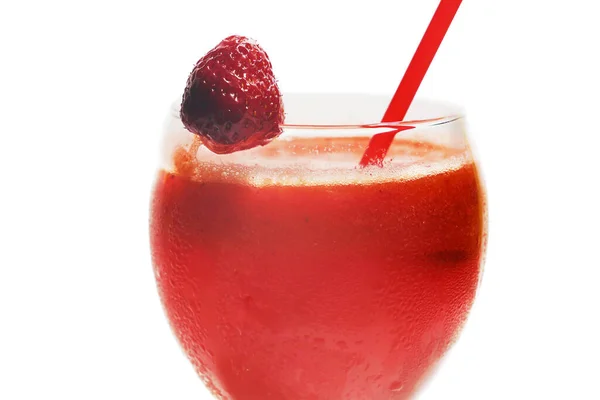 Aardbei Cocktail Drink Met Ijs Mojito Rossini Alcoholische Cocktail Verse — Stockfoto