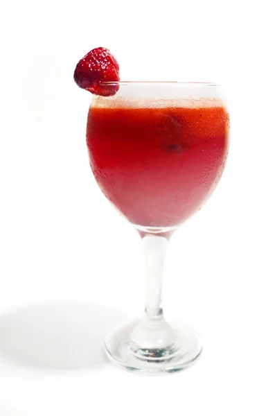 Aardbei Cocktail Drink Met Ijs Mojito Rossini Alcoholische Cocktail Verse — Stockfoto