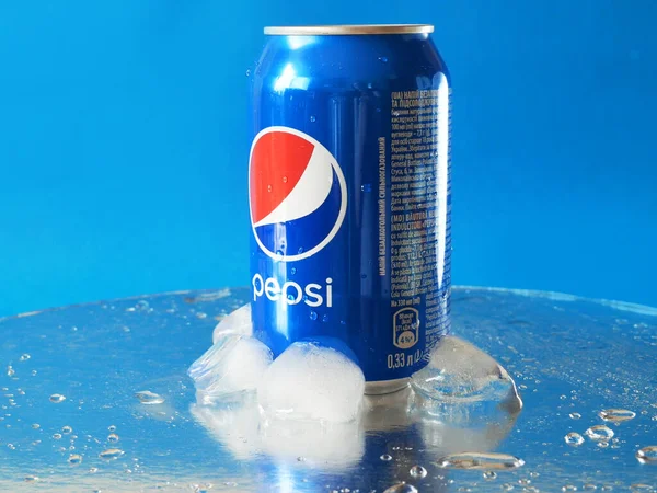 Pepsi Can Carbonated Soft Drink Produced Manufactured Pepsico — Stock Photo, Image