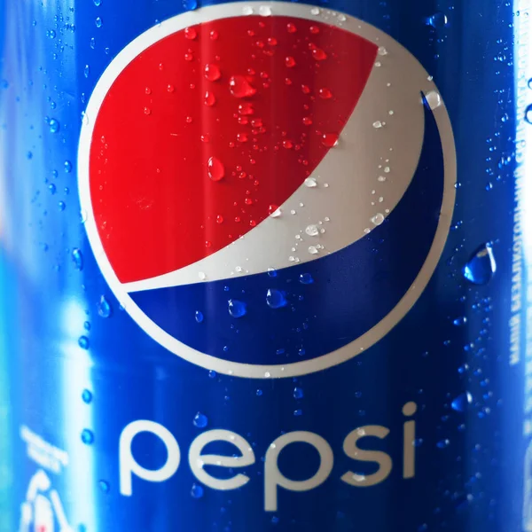 Pepsi Can Carbonated Soft Drink Produced Manufactured Pepsico — Stock Photo, Image