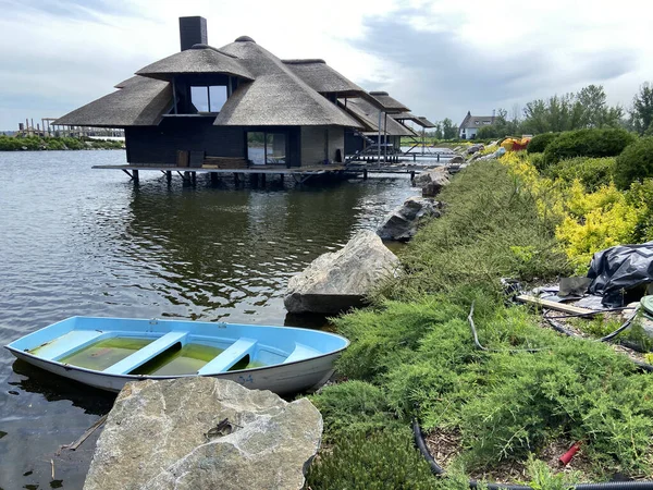 Edificio Casa Del Río Del Lago Casa Construcción Del Agua — Foto de Stock