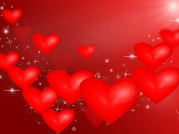 Valentine Hearts Latar Belakang. Valentines Red Abstract Wallpaper. Kolase Latar — Stok Foto