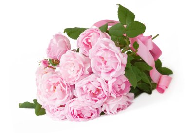 Güller demet izole üzerinde beyaz arka plan