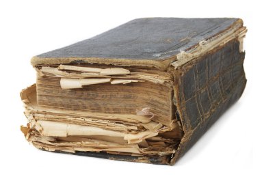 Beyaz arkaplanda izole edilmiş kitap