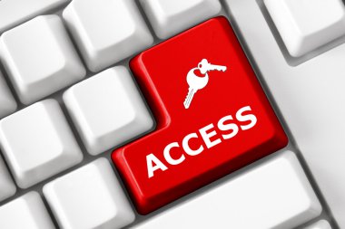 Access metin ve anahtar sembolleri ile klavye