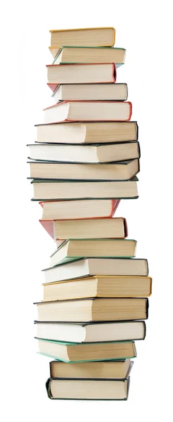 Book pile isolated on white background — Stock Photo, Image