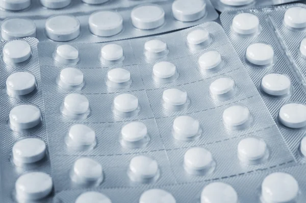 Pills in blister pack closeup — Stock Photo, Image