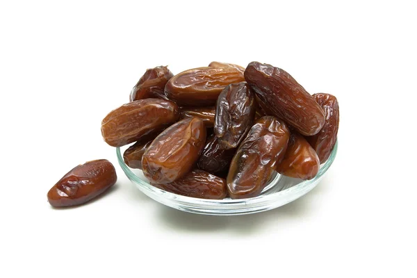 Dried dates isolated on a white background isolated close-up. — Stock Photo, Image