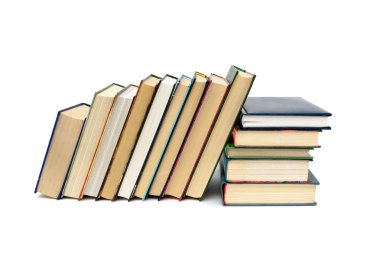 Beyaz arkaplanda izole edilmiş kitap.