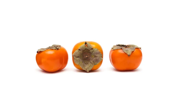 Persimmon isoliert auf weißem Hintergrund Nahaufnahme — Stockfoto