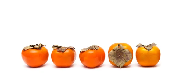 Juicy ripe persimmon isolated on white background — Stock Photo, Image