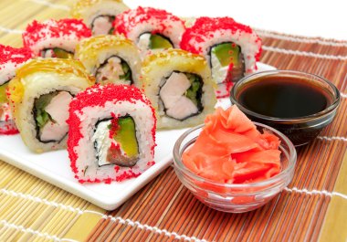 lezzetli rulo ve turşu zencefil portre