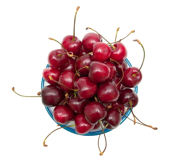 Ripe cherry isolated on a white background close-up. — Stock Photo, Image
