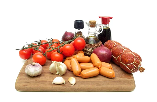 Alimentos aislados sobre fondo blanco de cerca —  Fotos de Stock