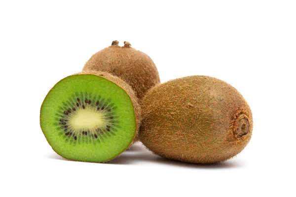 Juicy ripe kiwi closeup on a white background — Stock Photo, Image