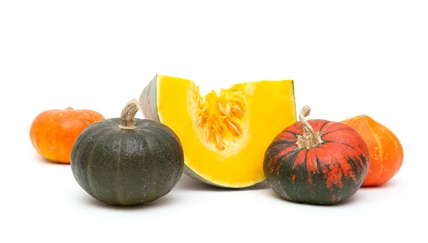 Pumpkin close up isolated on white background. — Stock Photo, Image
