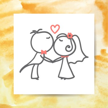groom and bride clipart