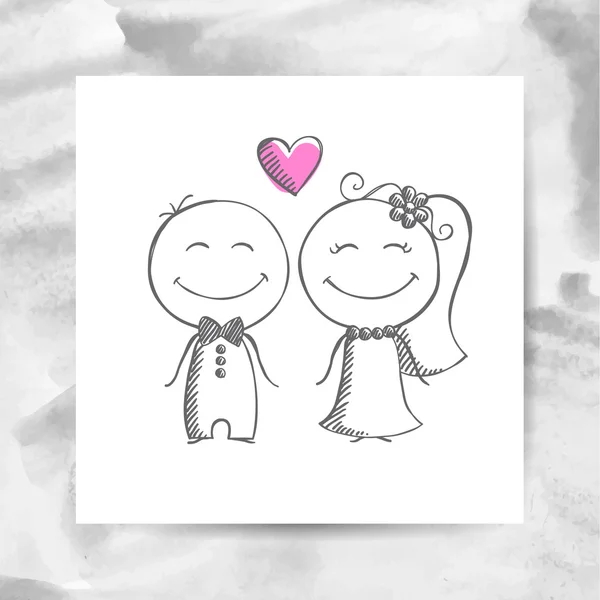 Groom and bride — Stock Vector