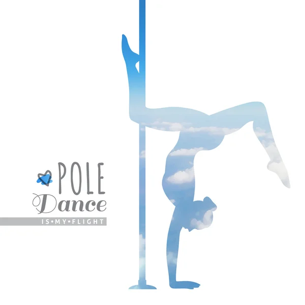 Pole dance ilustração — Vetor de Stock