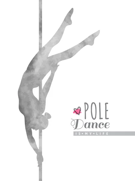 Pole dance illustration — Stock Vector