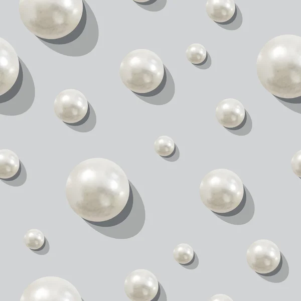 Pearls seamless pattern — Stock Vector