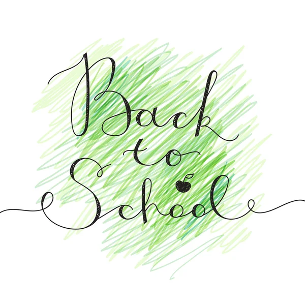 Back to school lettering — Stock Vector