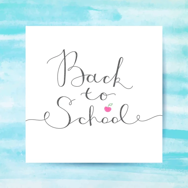 Back to school lettering — Stock Vector