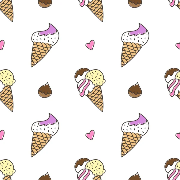 Conos de helado — Vector de stock