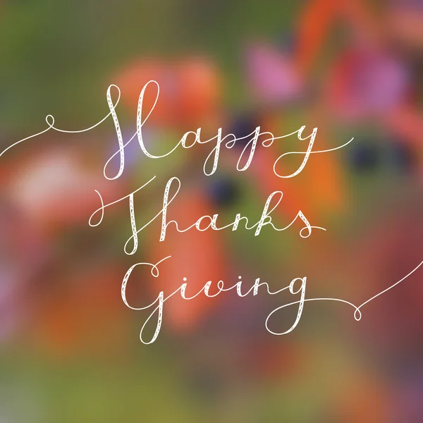 Happy Thanksgiving belettering — Stockvector