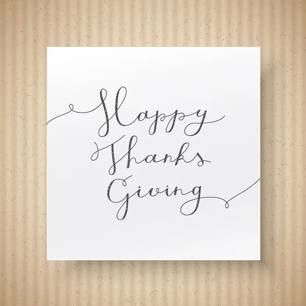 Happy Thanksgiving belettering — Stockvector