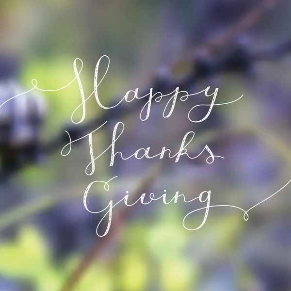 Happy Thanksgiving belettering — Stockvector