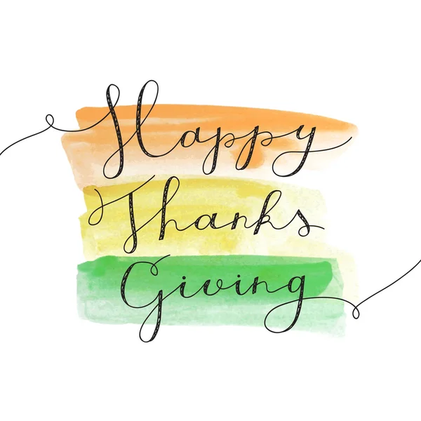 Joyeux Thanksgiving lettrage — Image vectorielle