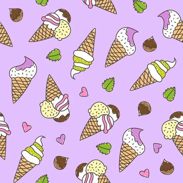 Conos de helado — Vector de stock