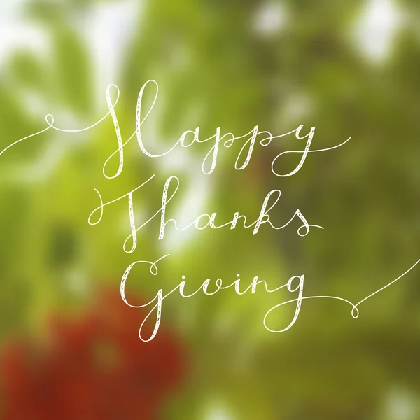 Happy Thanksgiving belettering — Stockvector