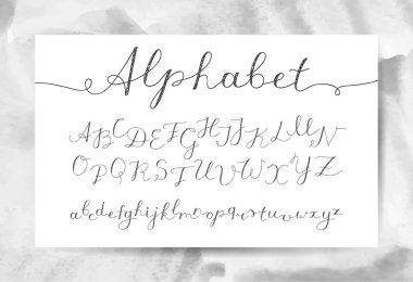 el yazısıyla yazılan yazı alfabesi