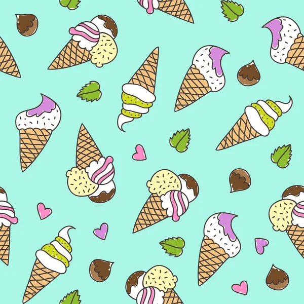 Ice cream cones — Stock Vector