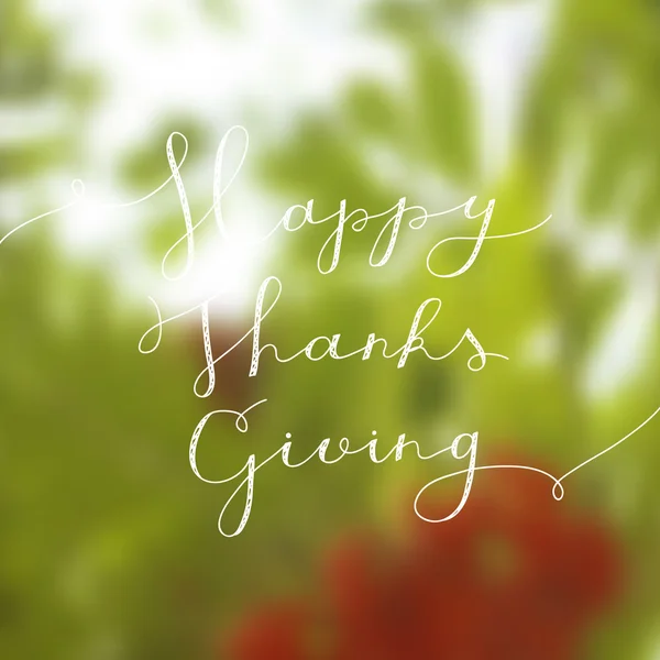 Happy Thanksgiving belettering — Stockvector