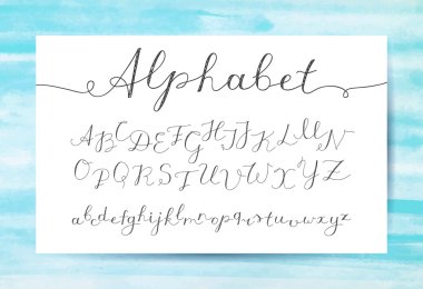 el yazısıyla yazılan yazı alfabesi